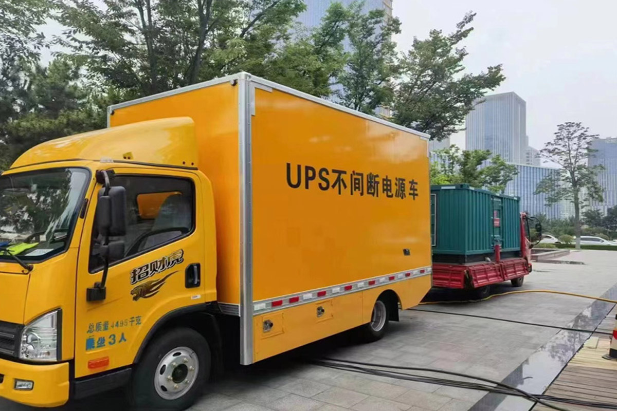 威远发电机租赁施工现场