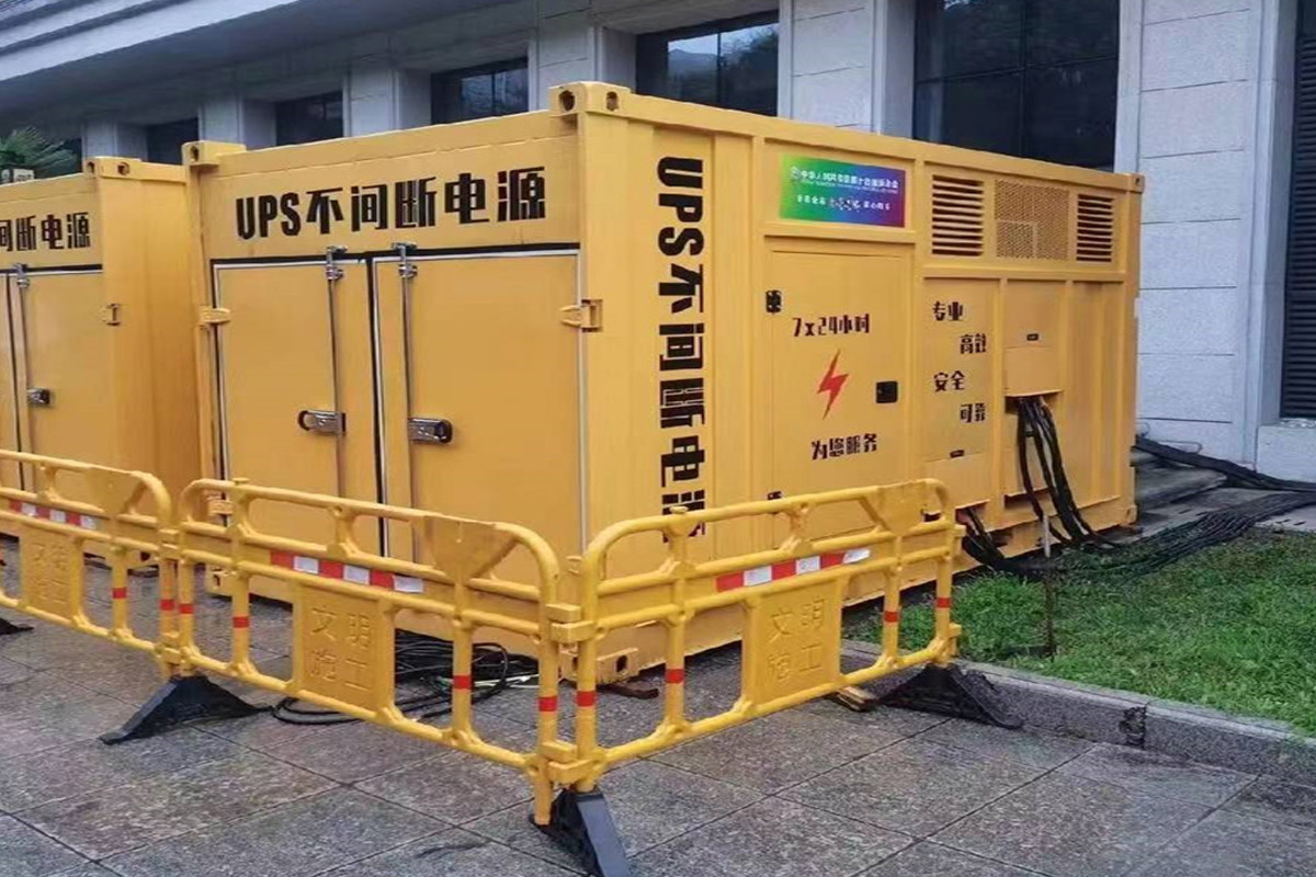 威远发电机租赁施工现场