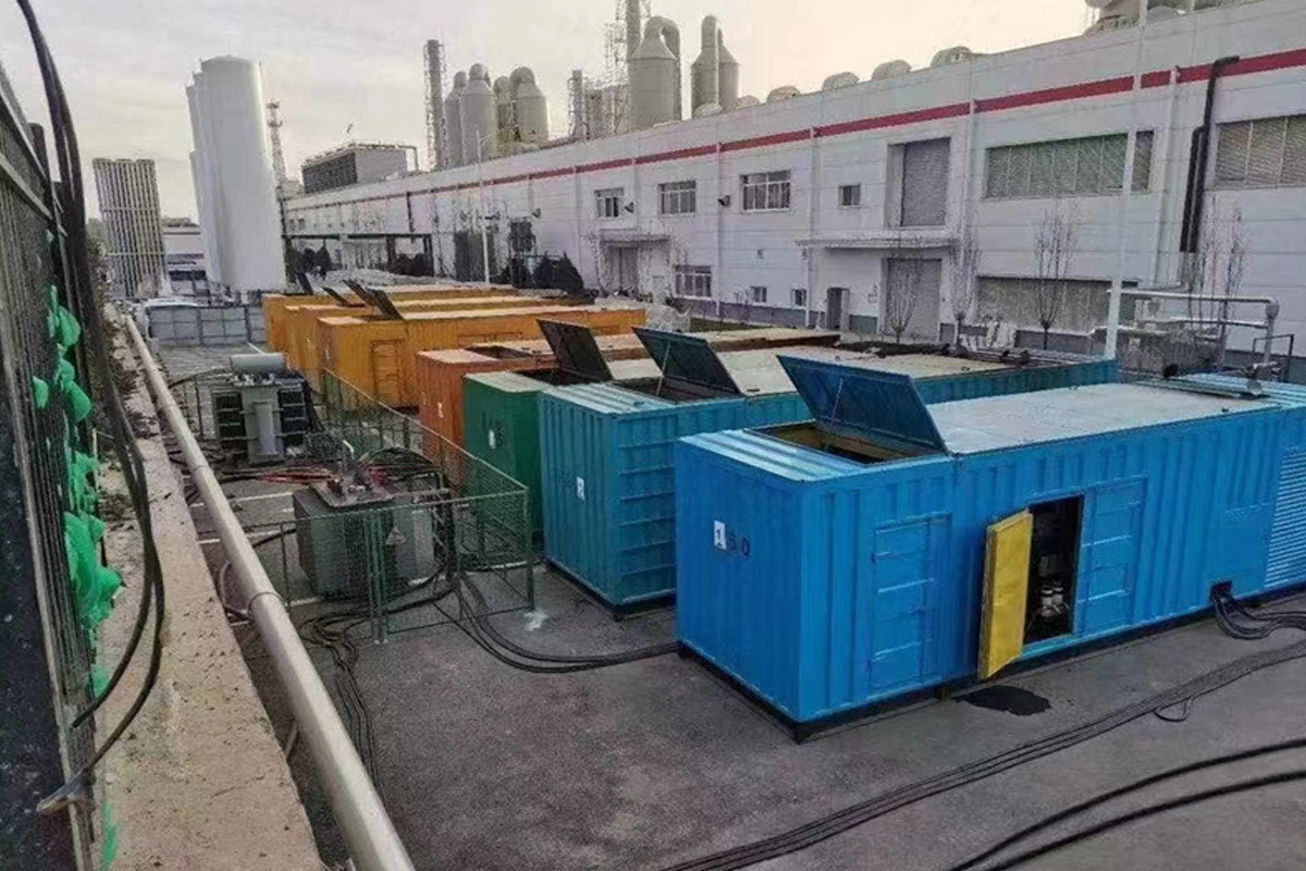 威远发电机租赁施工现场